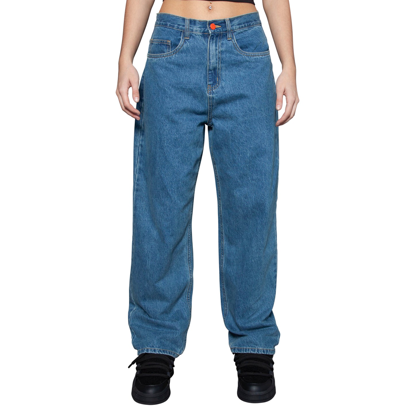 Super loose, Medium blue denim