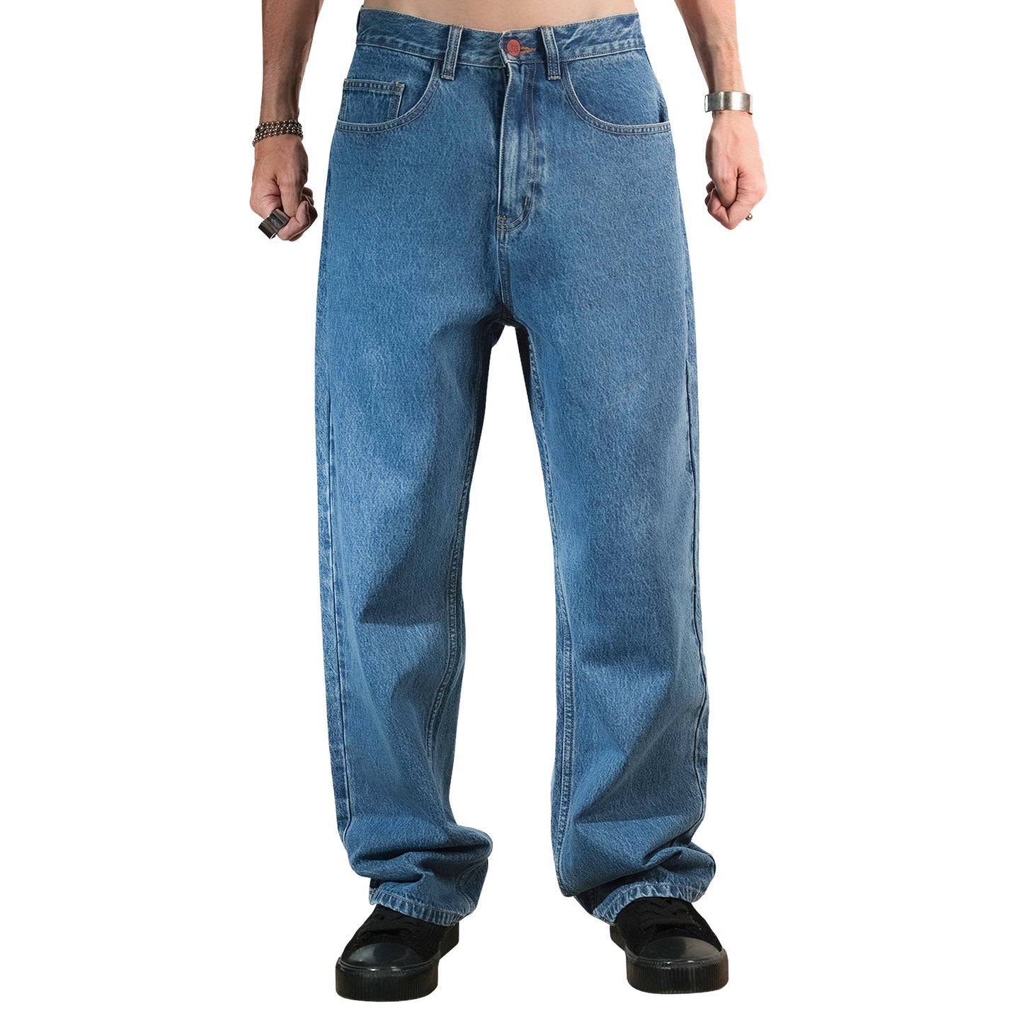 Super loose, Medium blue denim