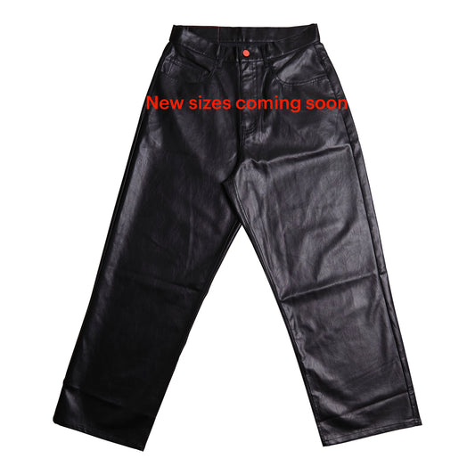 Super loose, Fake leather Jeans